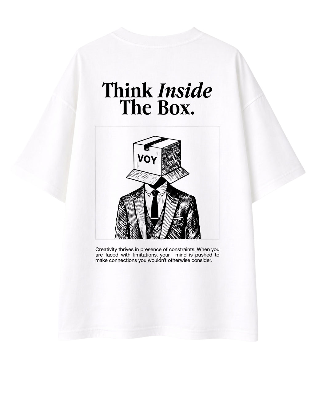 Think inside the box oversized T-shirt
