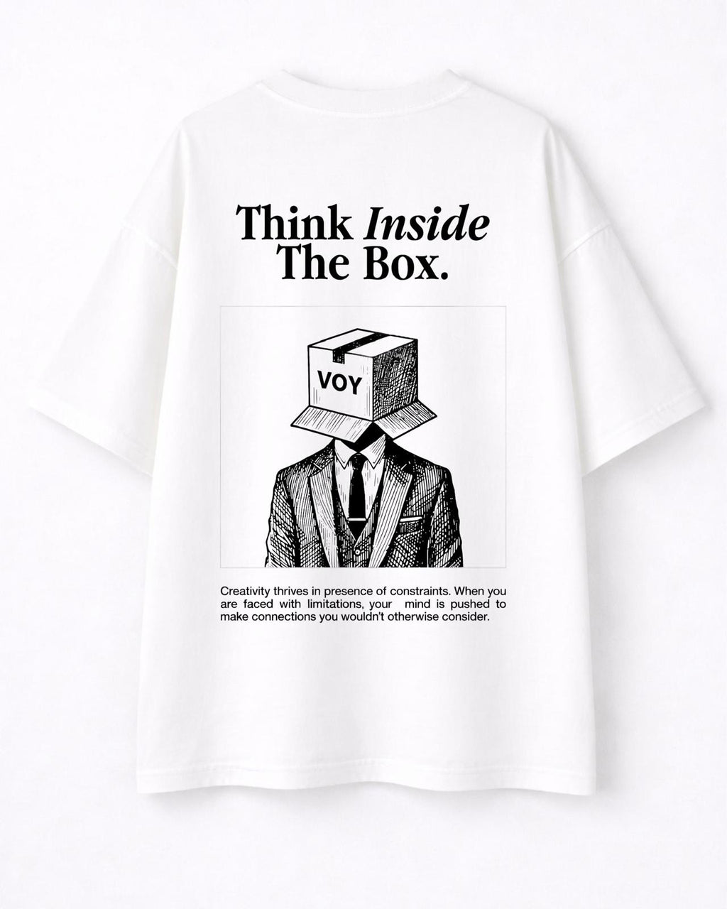 Think inside the box oversized T-shirt