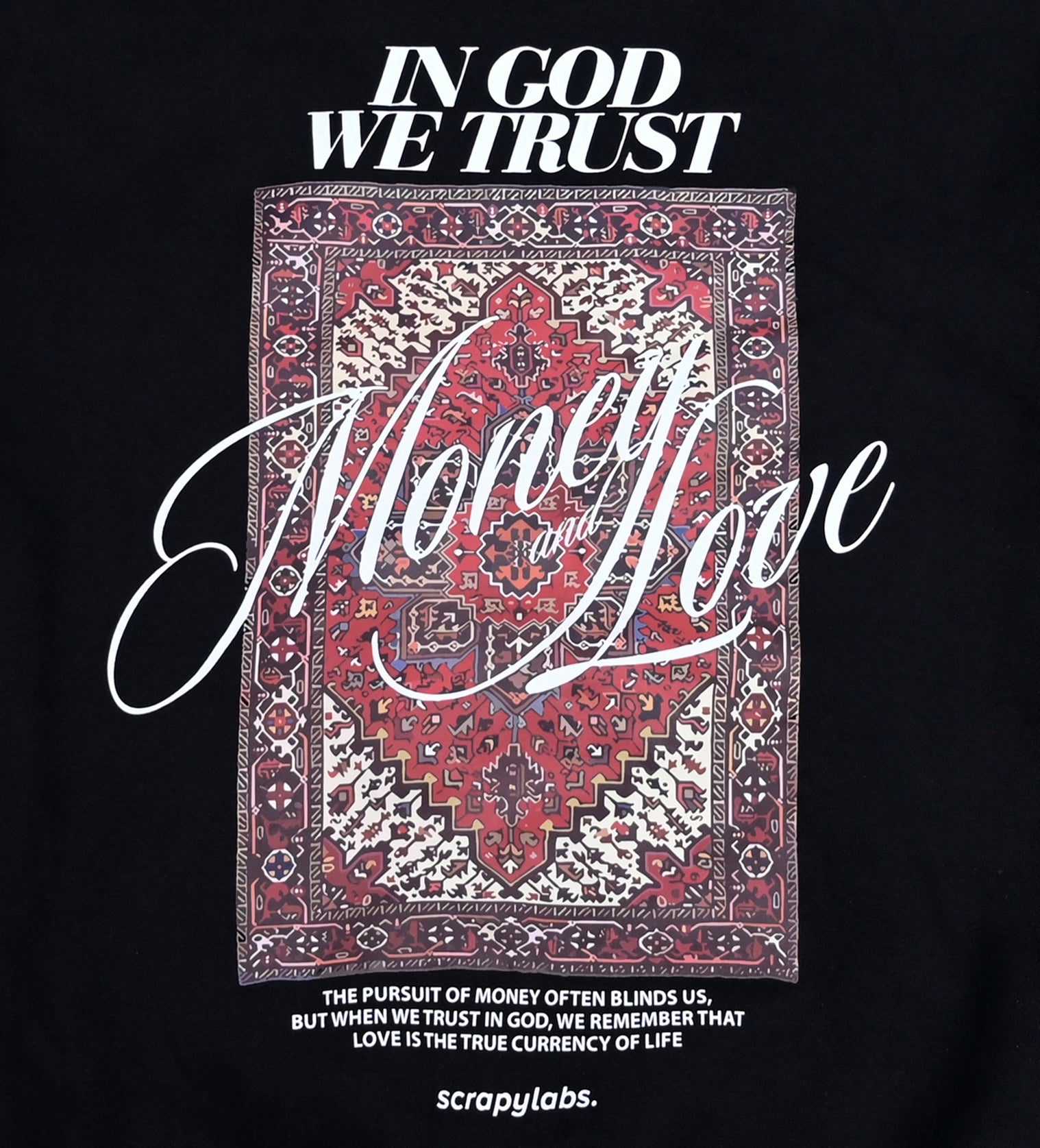 Money and love hoodie